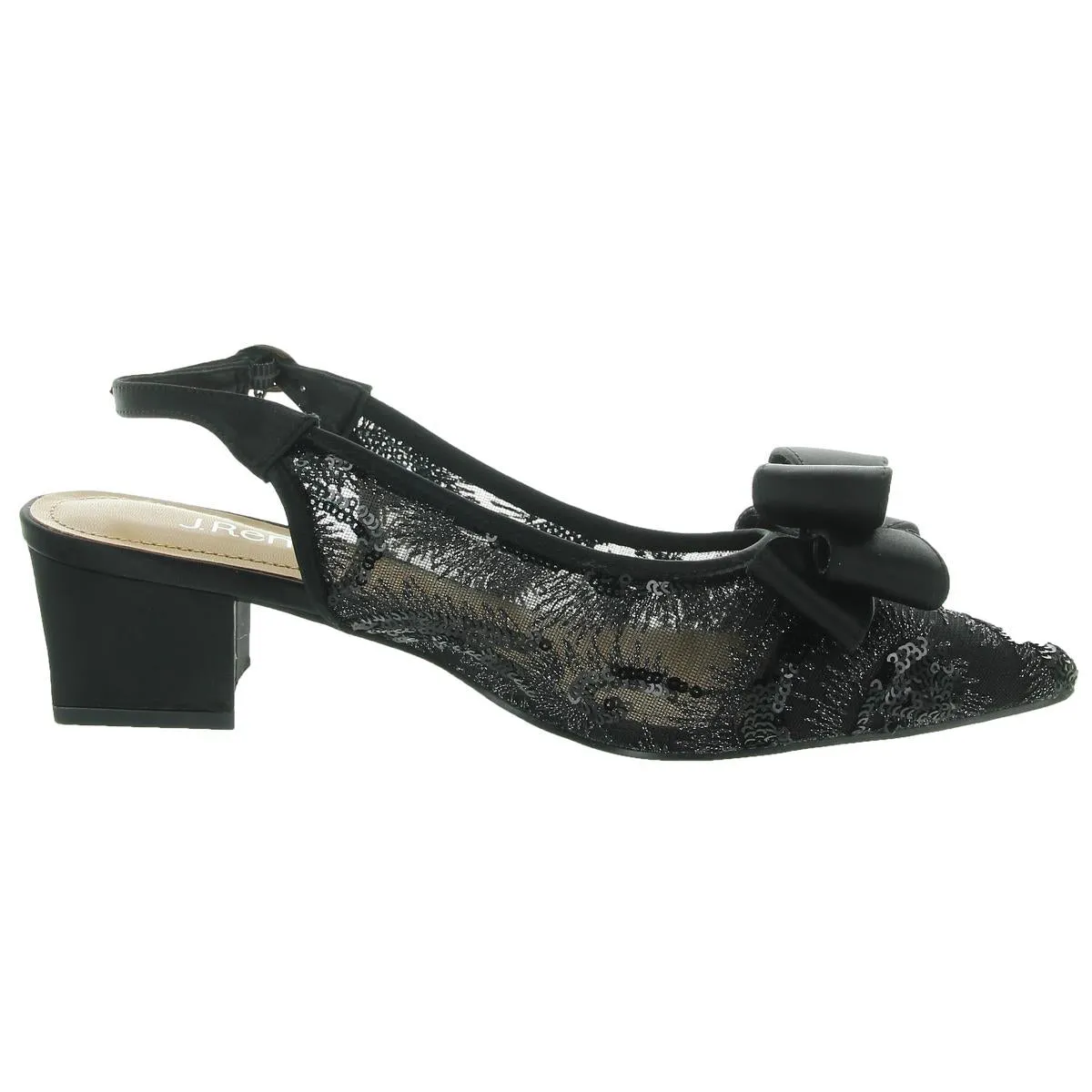 Womens Bow Mesh Ankle Strap