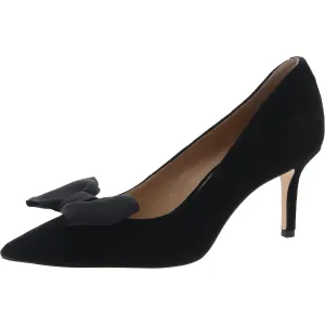 Womens Bow Suede Pumps