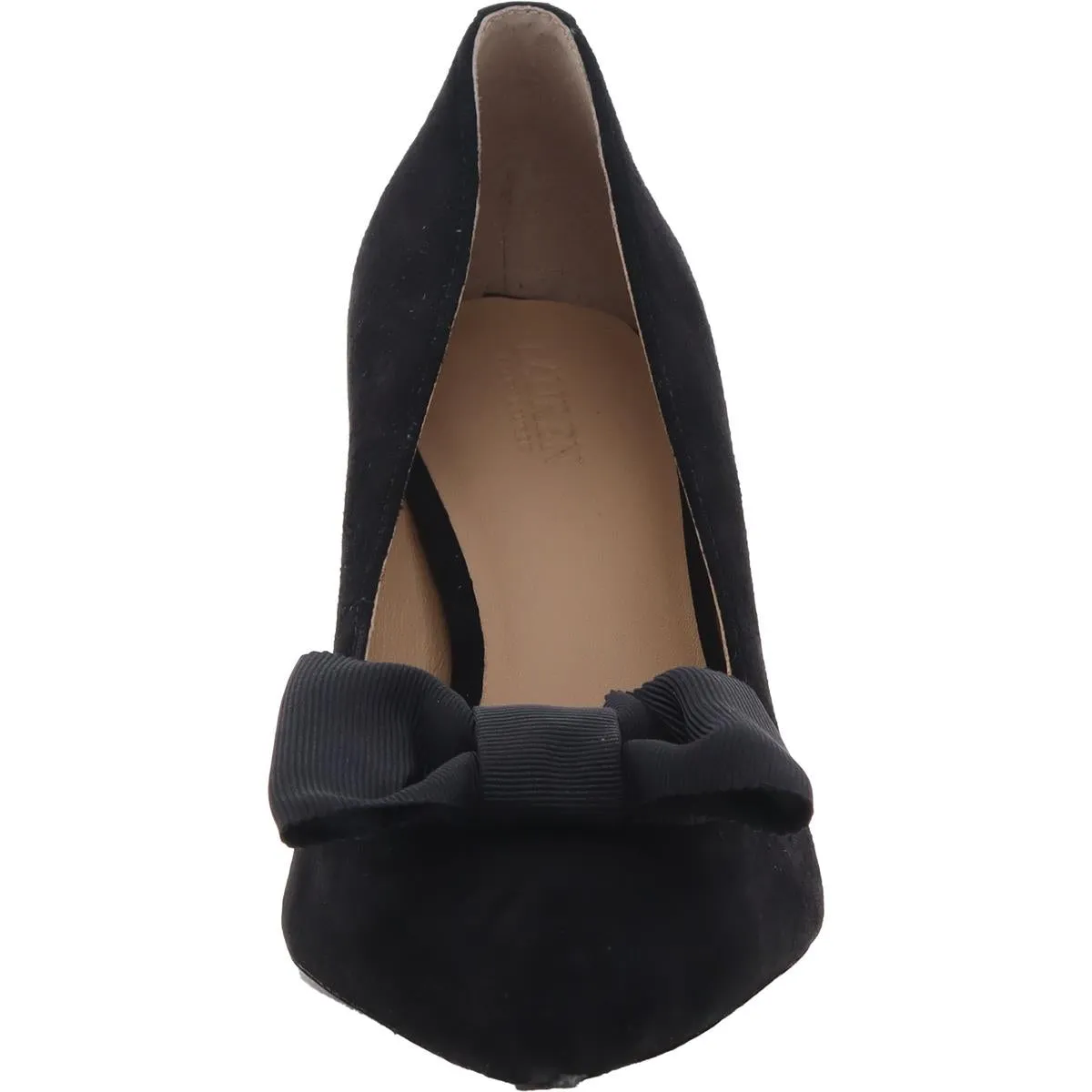 Womens Bow Suede Pumps