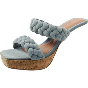 Womens Braided Man Made Block Heel