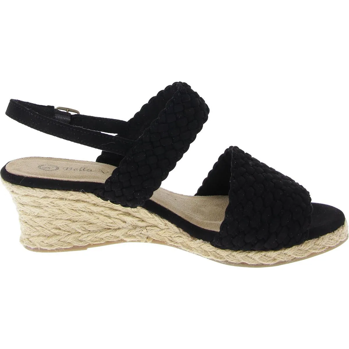 Womens Braided Manmade Espadrille Heels