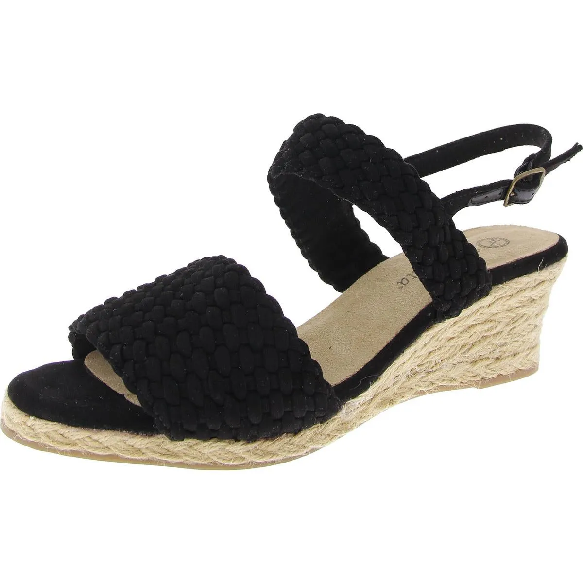 Womens Braided Manmade Espadrille Heels