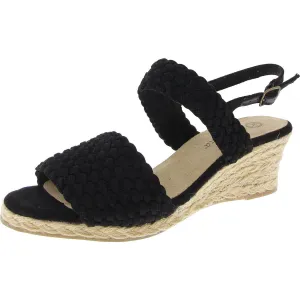 Womens Braided Manmade Espadrille Heels