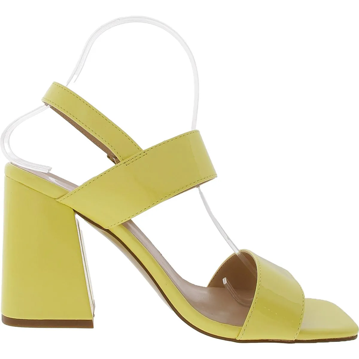 Womens Buckle Man Made Block Heels