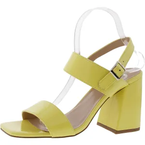 Womens Buckle Man Made Block Heels