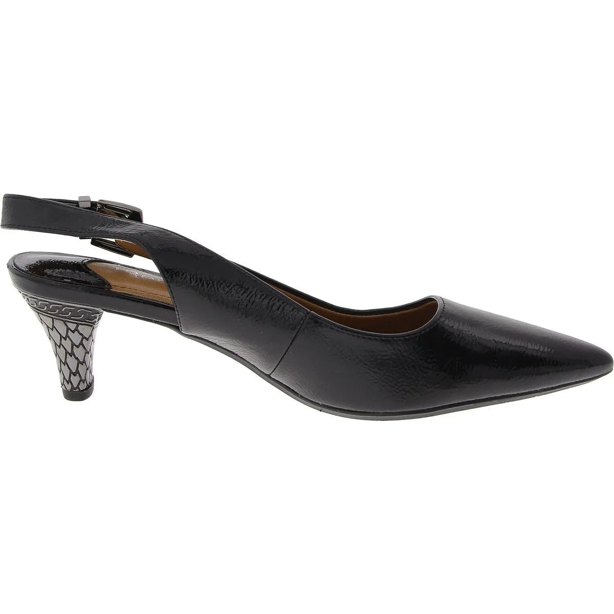 Womens Buckle Slingback Heels