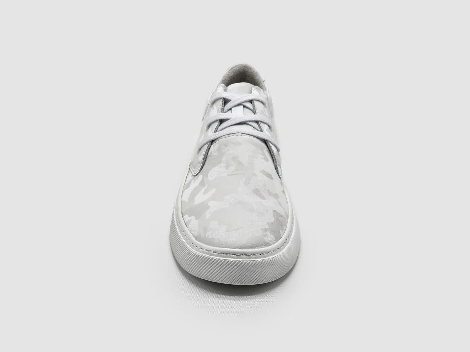 Women's Camo Leather Sneaker In White