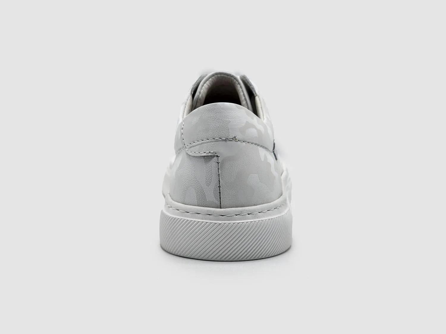 Women's Camo Leather Sneaker In White