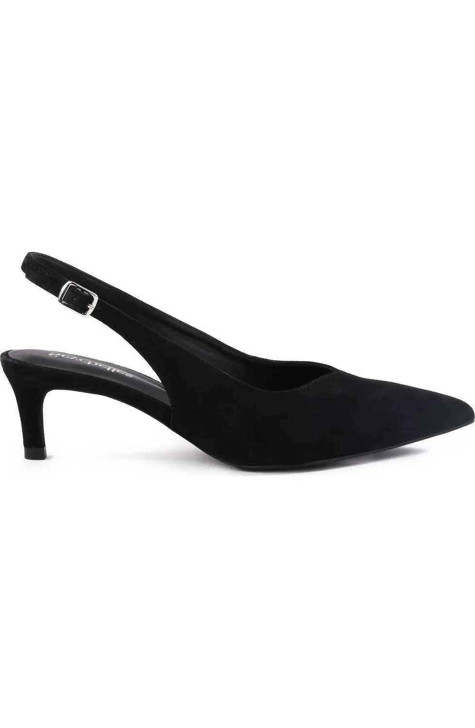 Women's Candlelight Slingback Pump In Black Suede