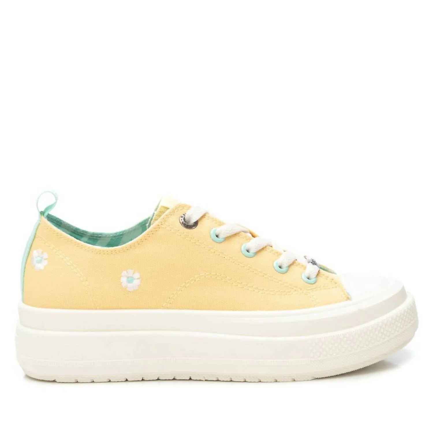 Women's Canvas Platform Sneakers In Yellow