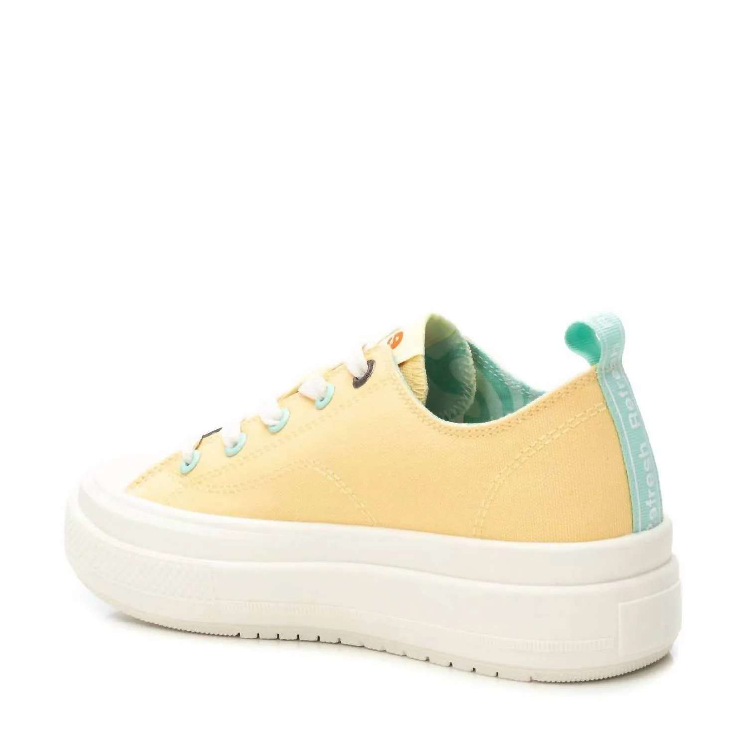 Women's Canvas Platform Sneakers In Yellow