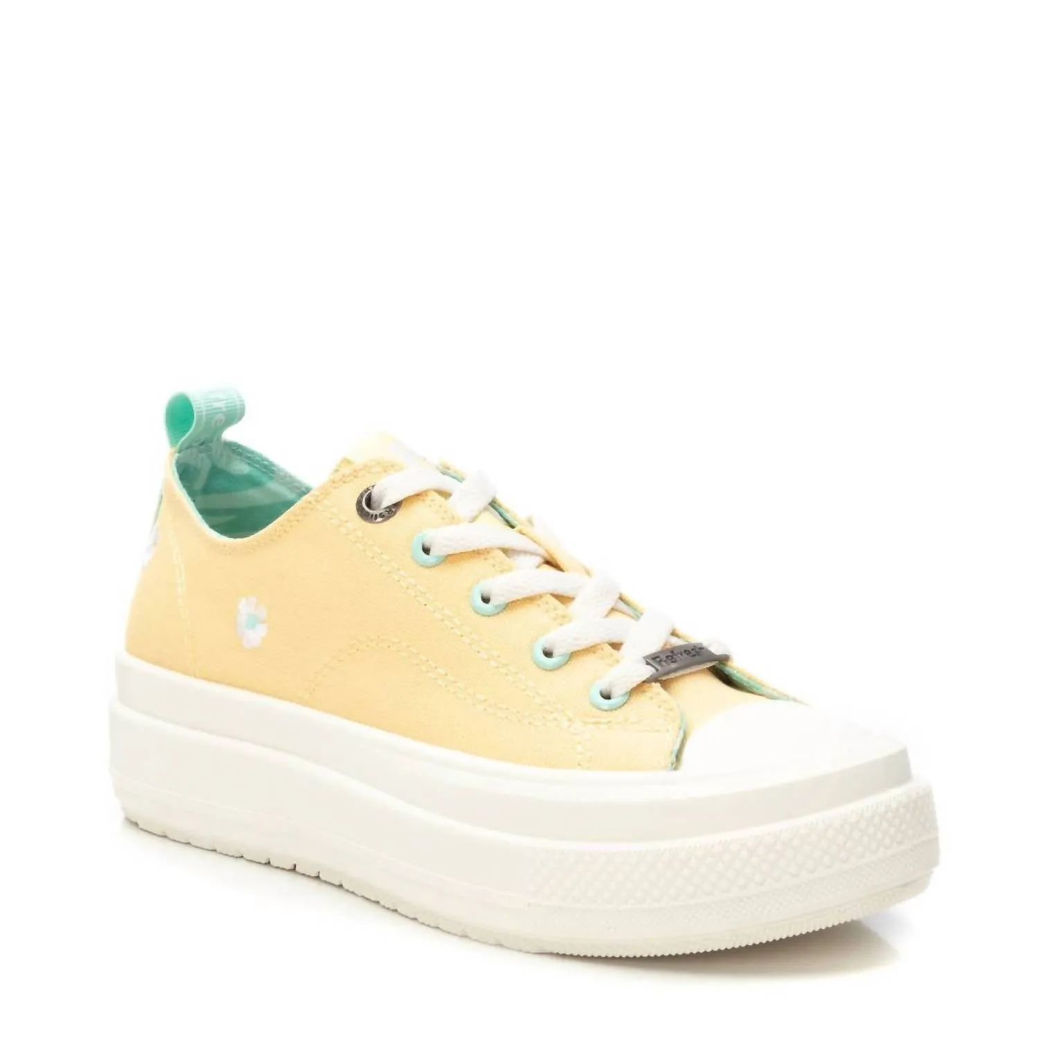 Women's Canvas Platform Sneakers In Yellow