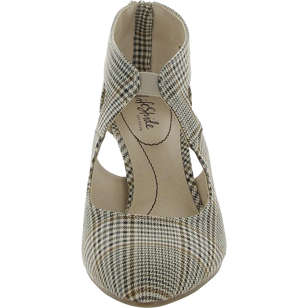 Womens Canvas Pointed Toe Pumps