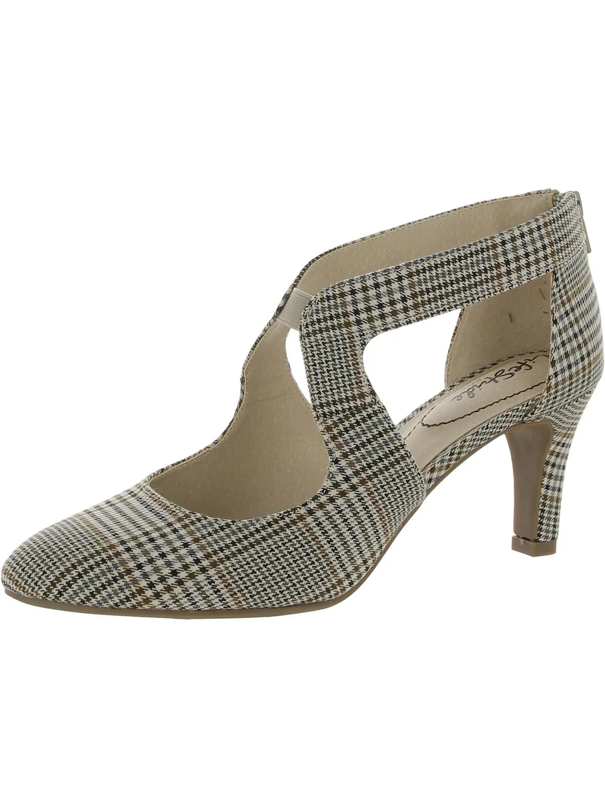 Womens Canvas Pointed Toe Pumps
