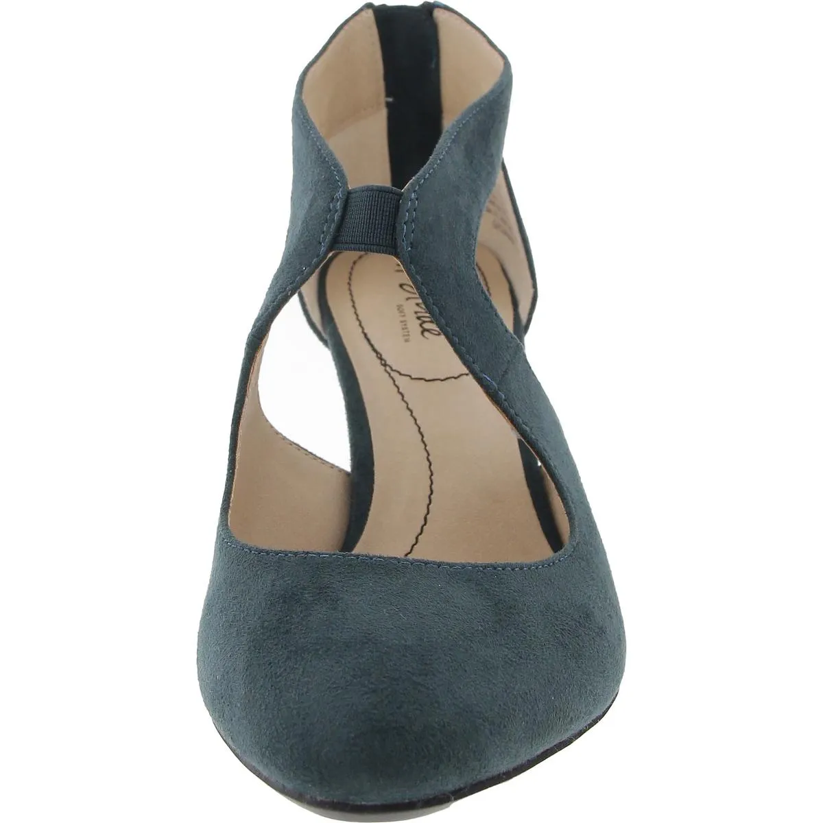 Womens Canvas Pointed Toe Pumps