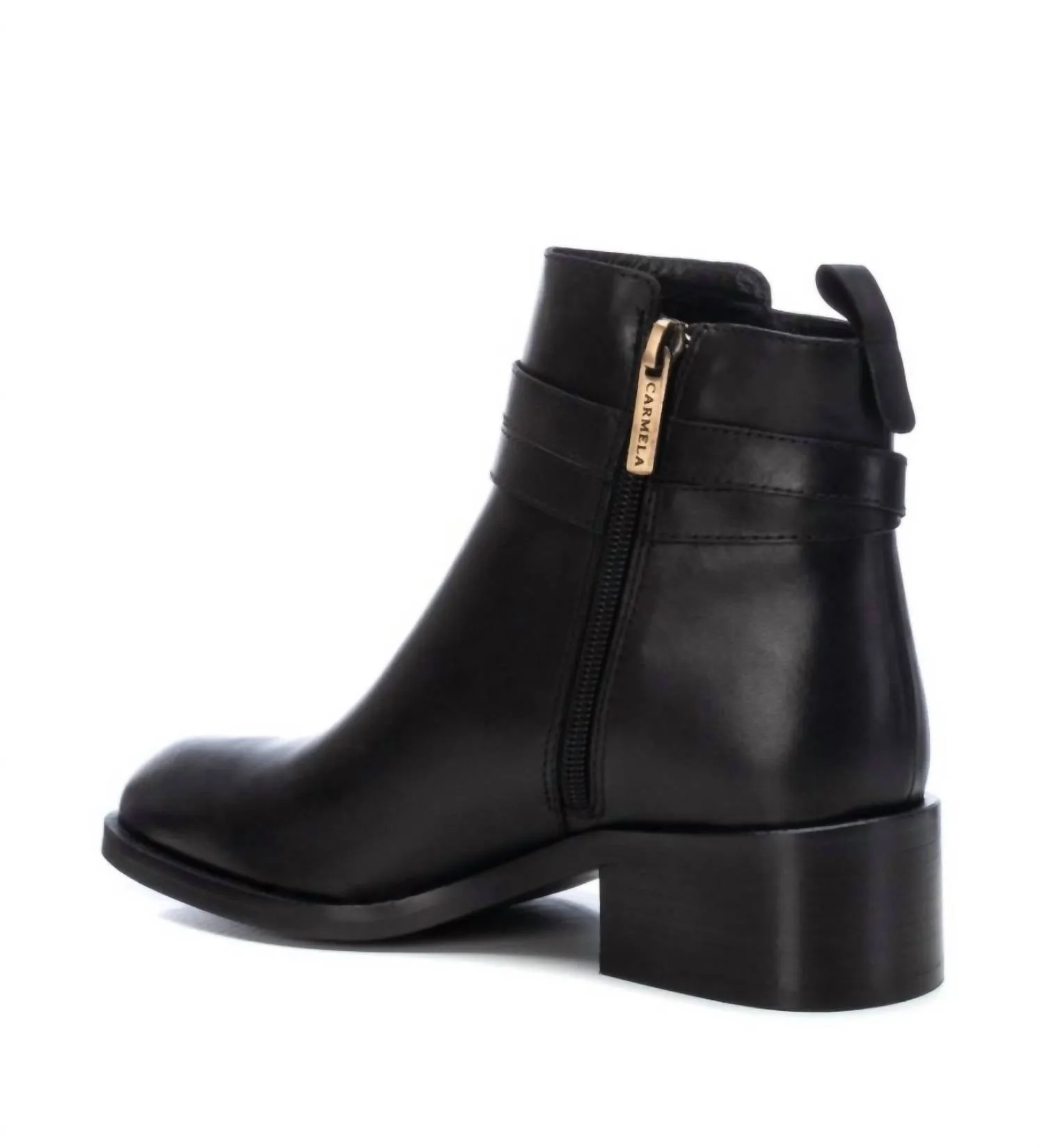 Women's Carmela Leather Booties In Black