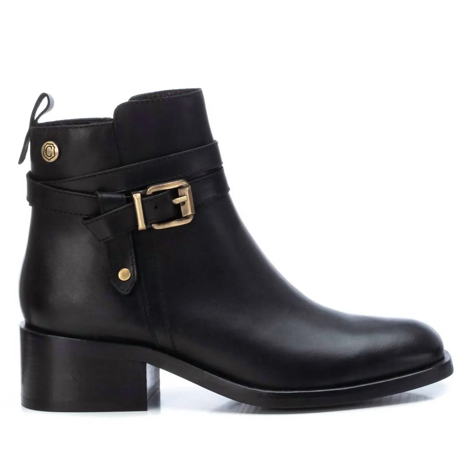 Women's Carmela Leather Booties In Black