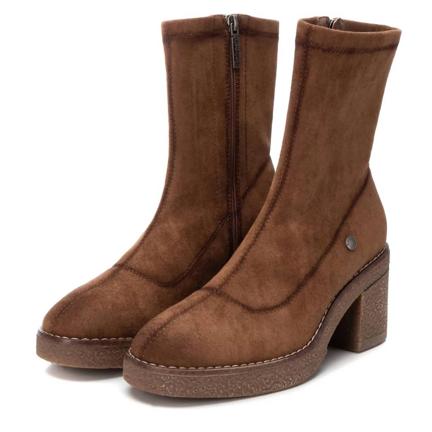 Women's Casual Booties In Camel
