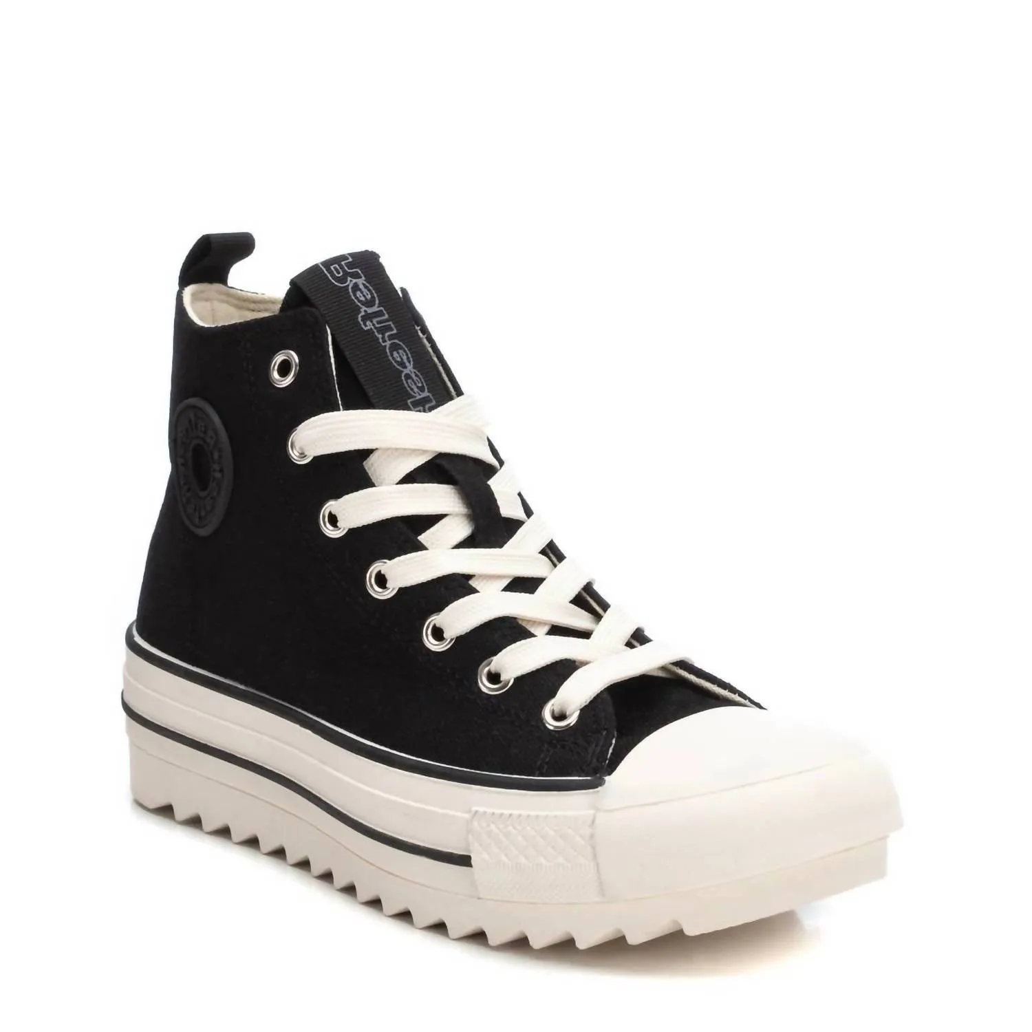 Women's Casual High Top Sneakers In Black