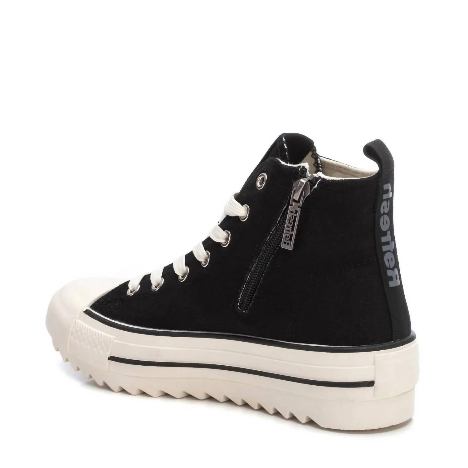 Women's Casual High Top Sneakers In Black