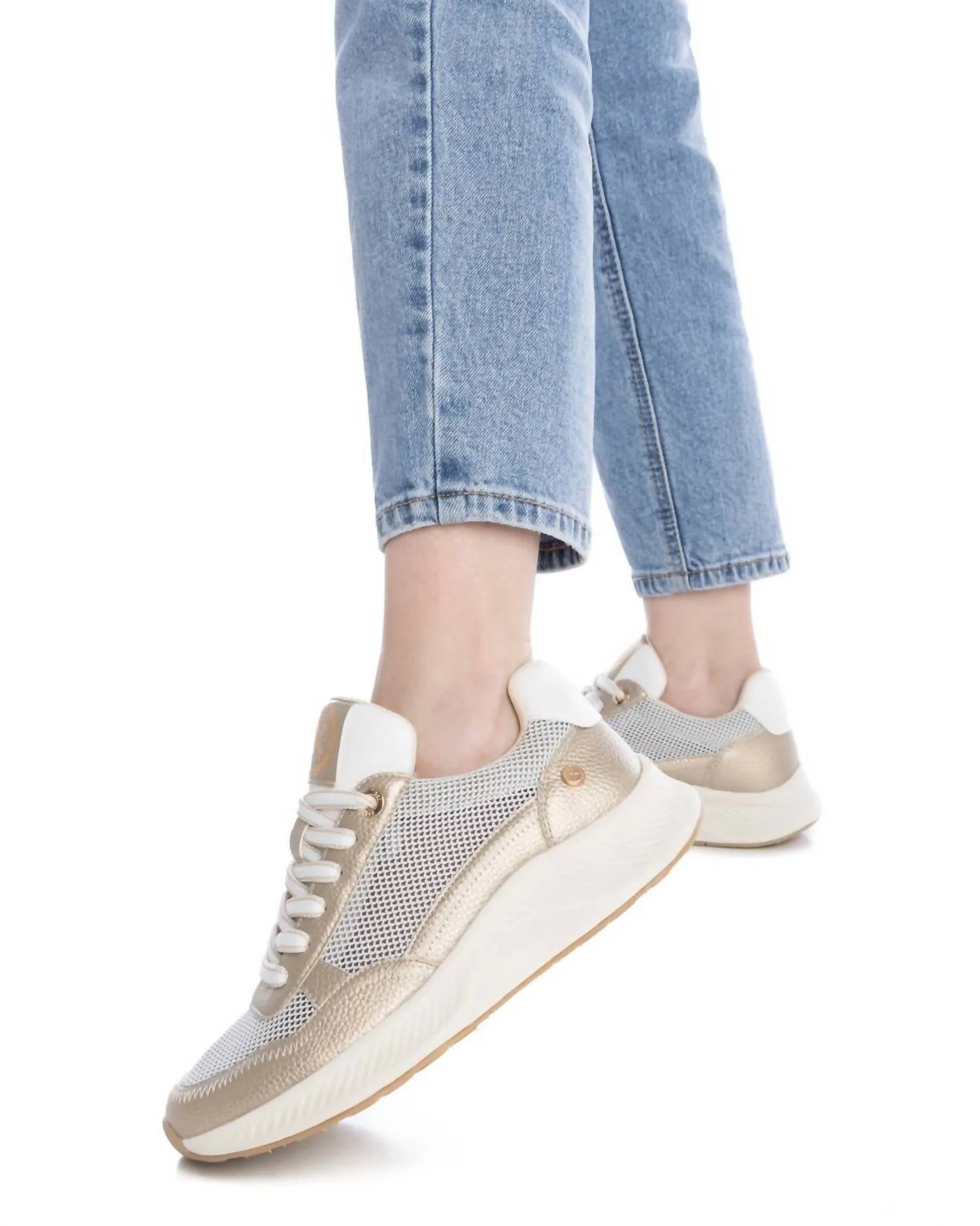Women's Casual Sneakers In Gold
