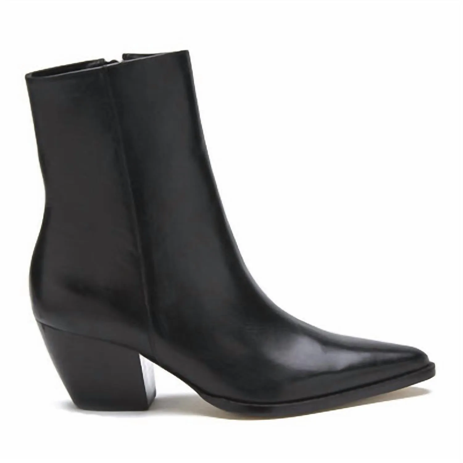 Women's Caty Ankle Boot In Black Smooth