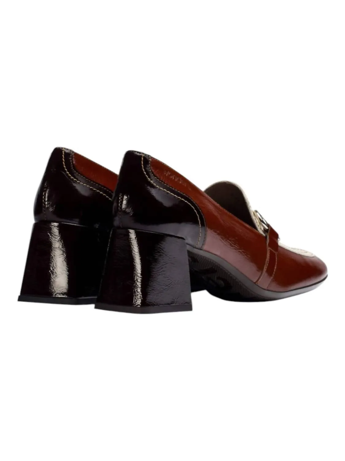 Women's Cayetana Block Heel Loafer In Wine/black/cream