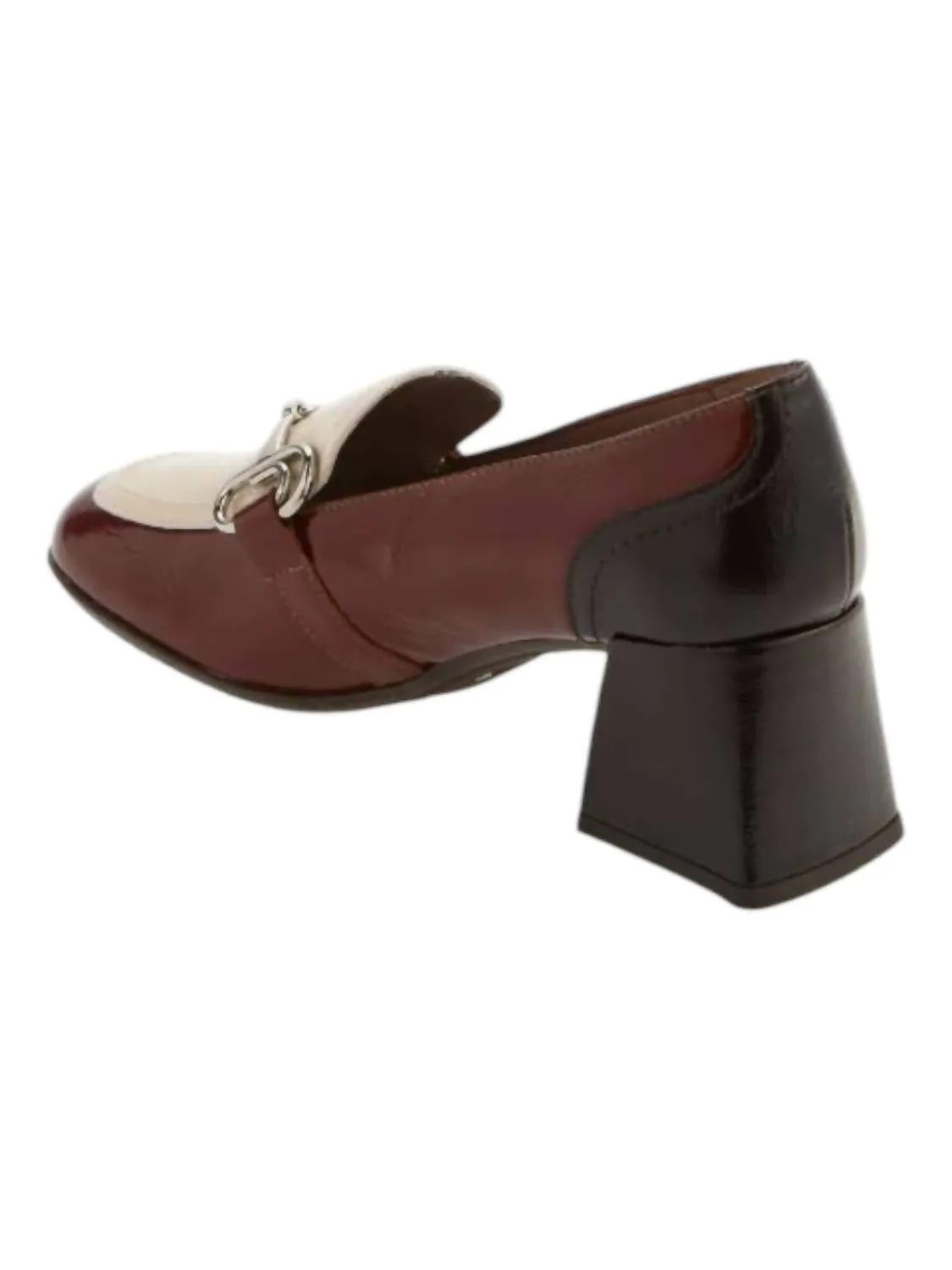 Women's Cayetana Block Heel Loafer In Wine/black/cream