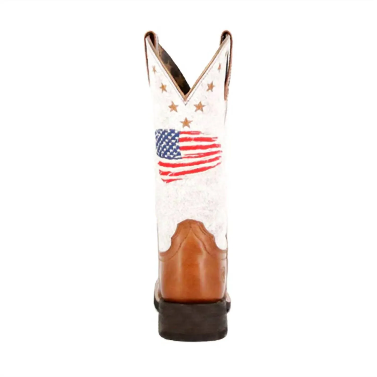 Women's Circuit Patriot Western Boot In Saddle Up/crackled White
