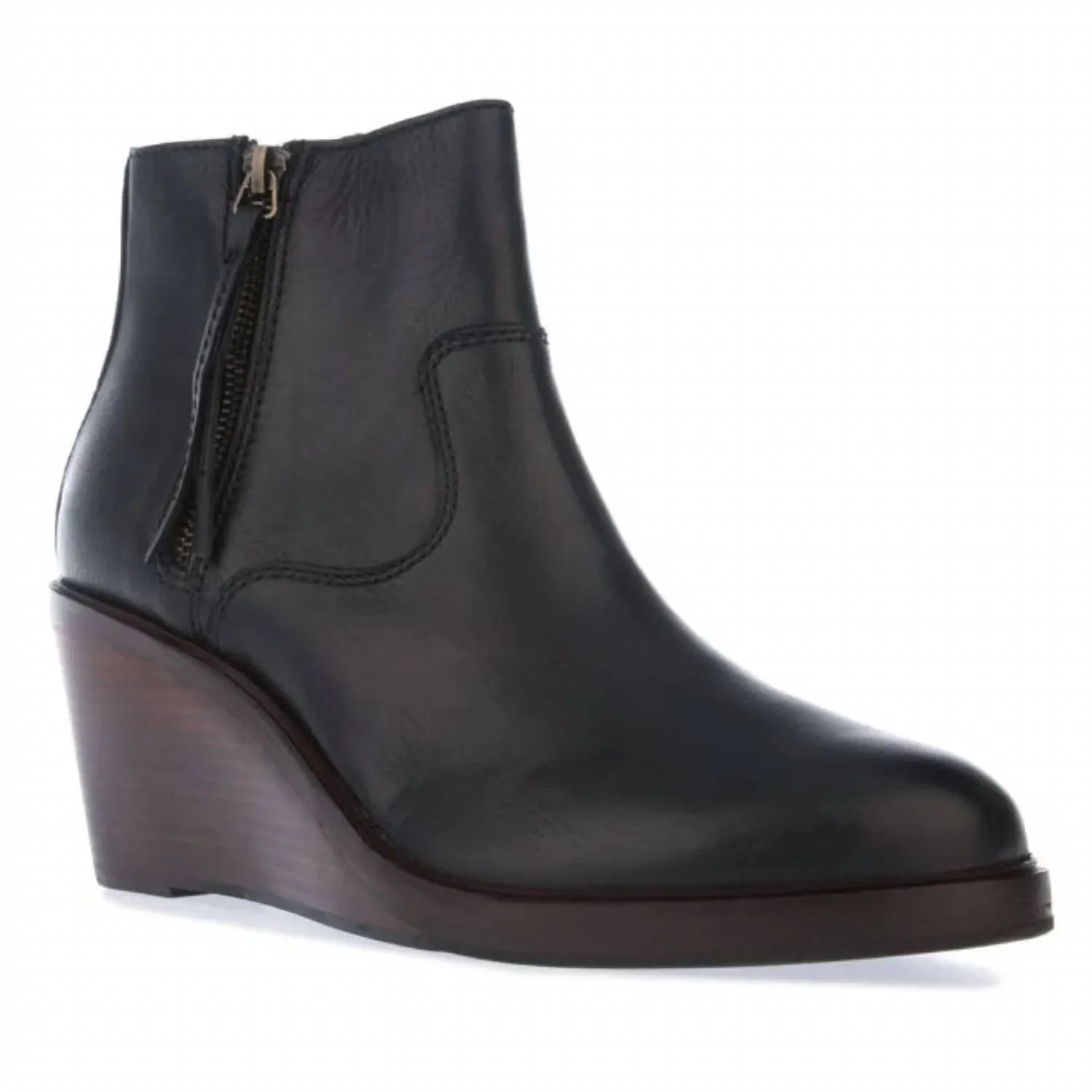 Women's Clarkdale 2 Zip Leather Boot In Black Leather