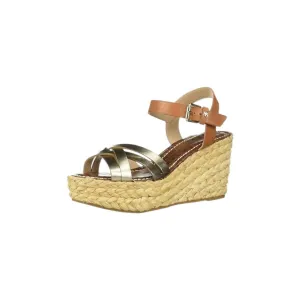 Women's Darline Ankle Strap Heels In Gold/buff Leather