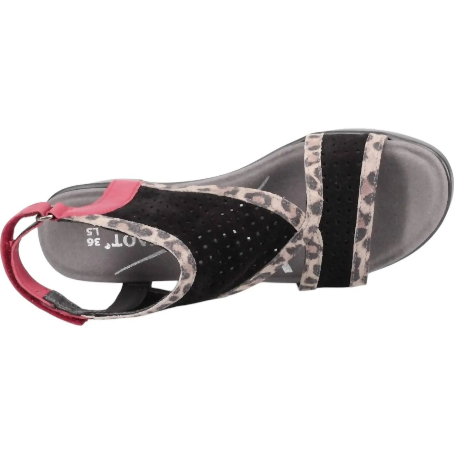 Women's Destiny Heels - Medium In Black/cheetah/kiss Red