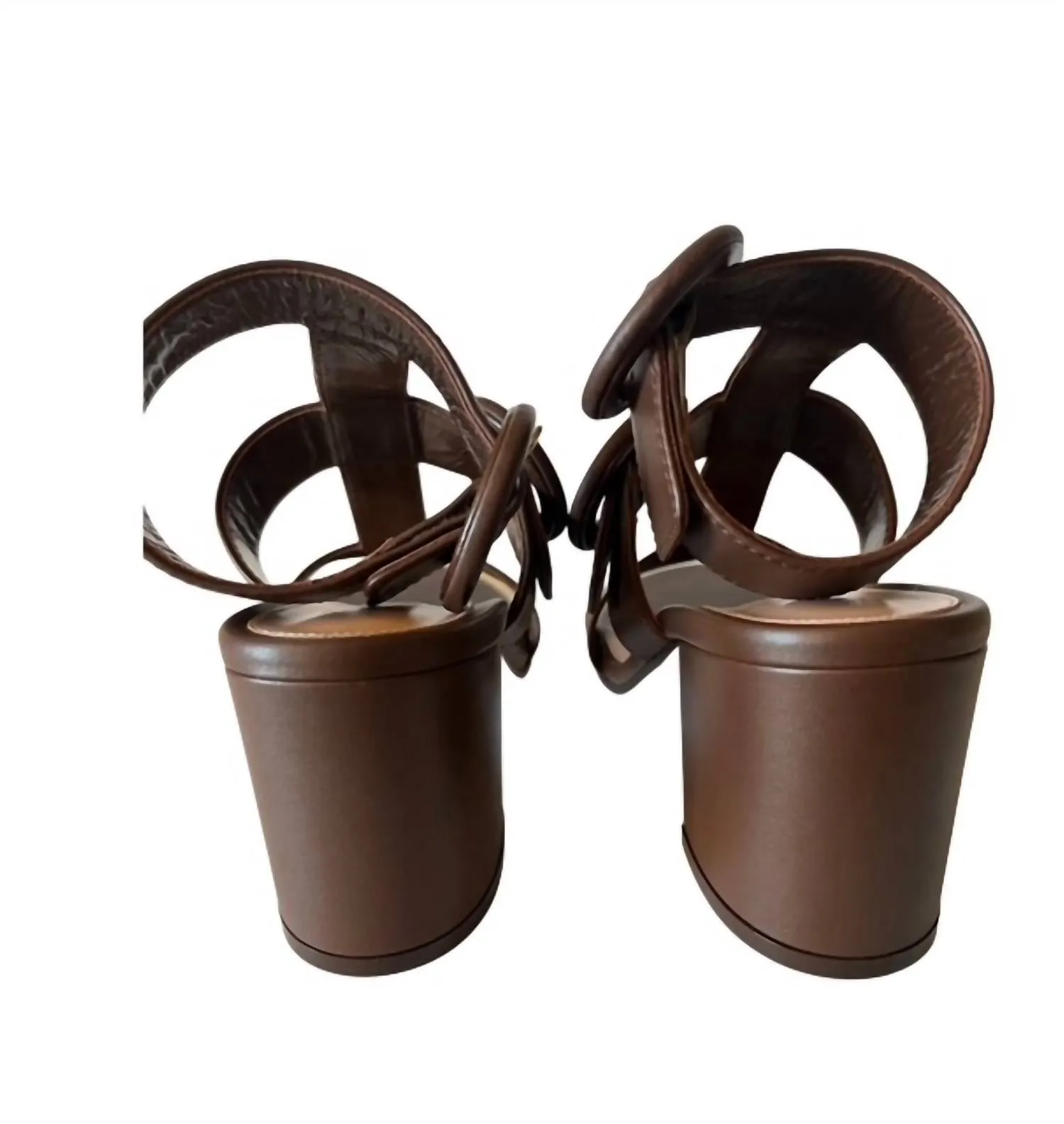 Women's Double Buckle Sandal In Brown