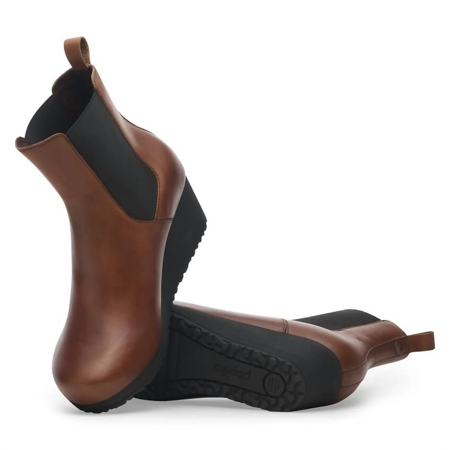 Women's Ebba Wedge Slip On Ankle Boot In Black / Cognac