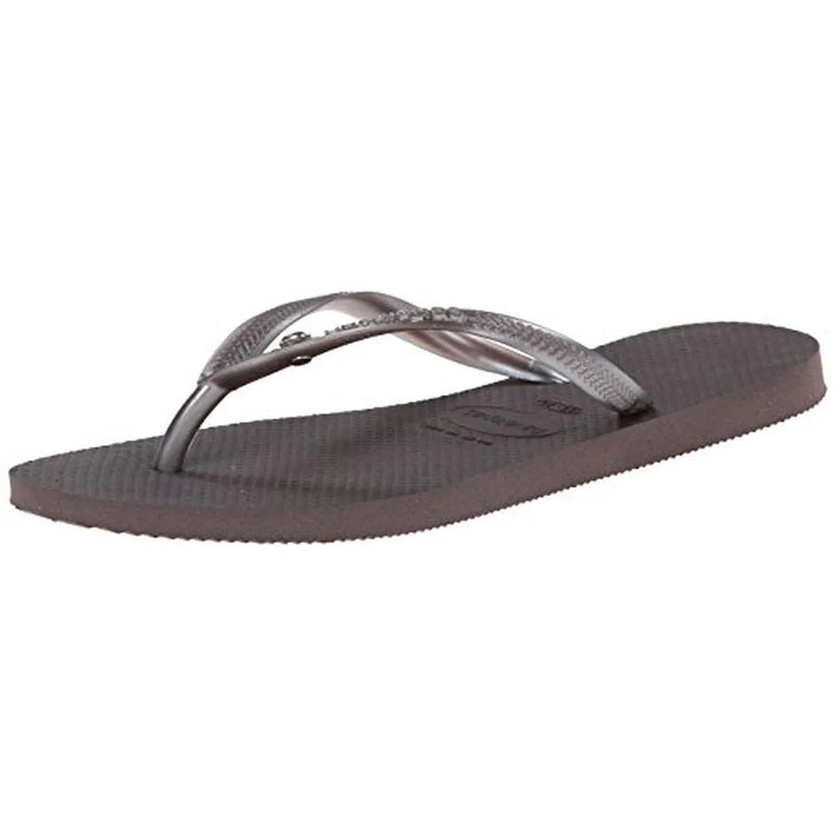 Womens Embellished Flat Flip-Flops