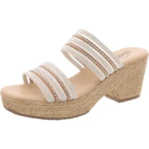 Womens Embellished Manmade Slide