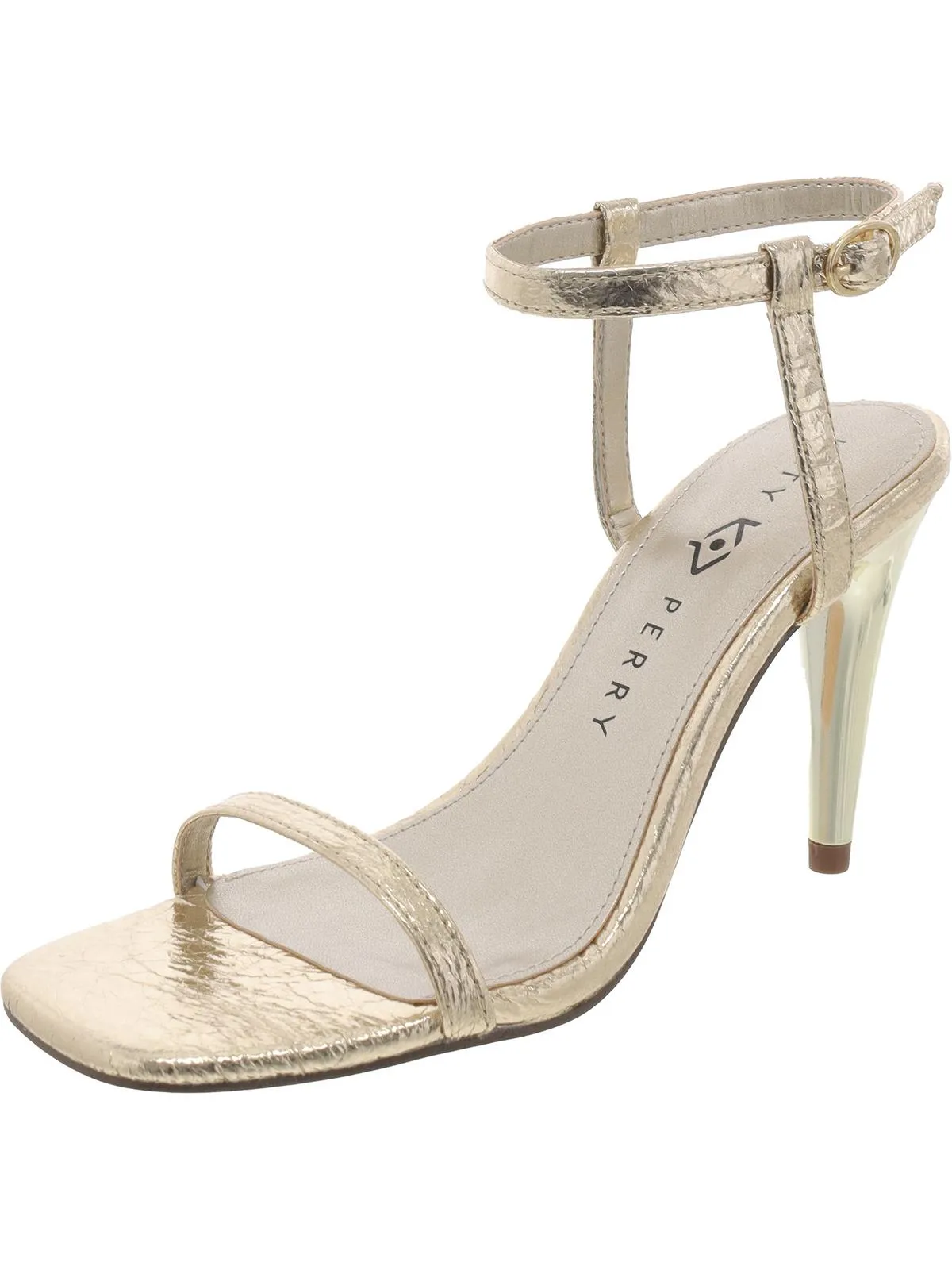 Womens Faux Leather Ankle Strap Slingback Sandals