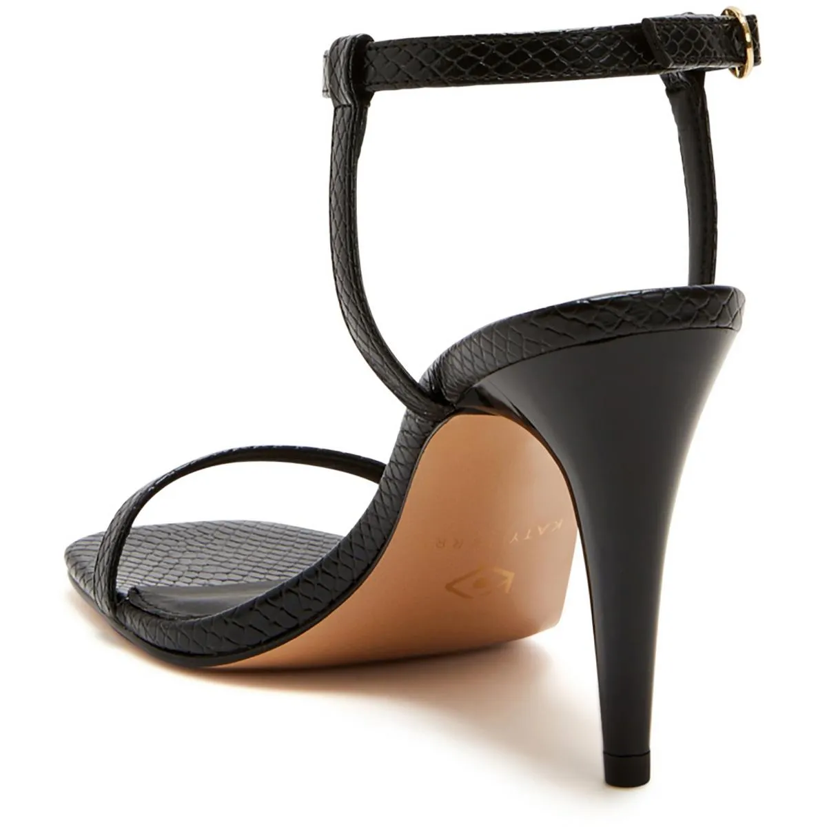 Womens Faux Leather Ankle Strap Slingback Sandals
