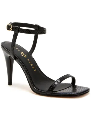 Womens Faux Leather Ankle Strap Slingback Sandals
