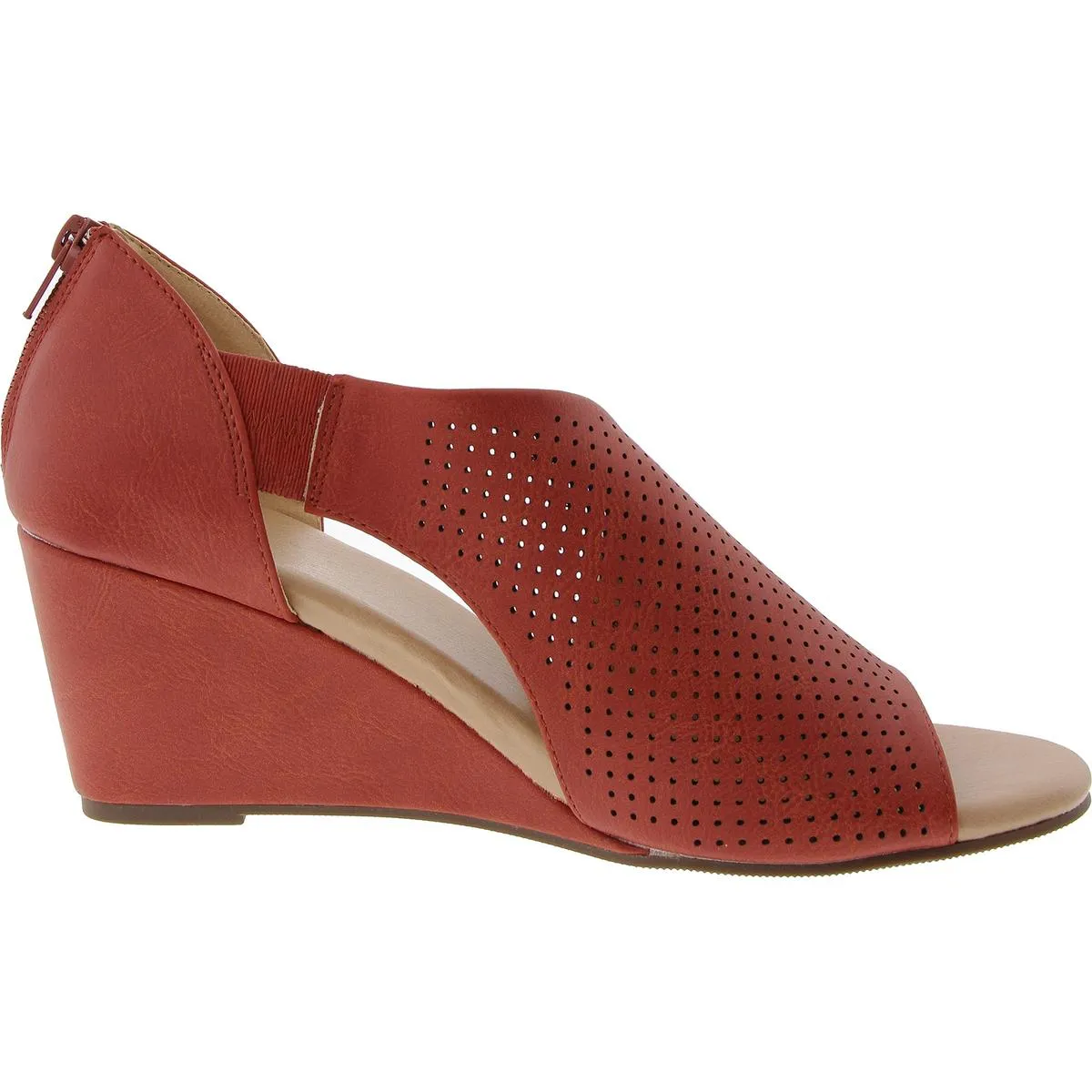 Womens Faux Leather Open Toe D'Orsay Heels