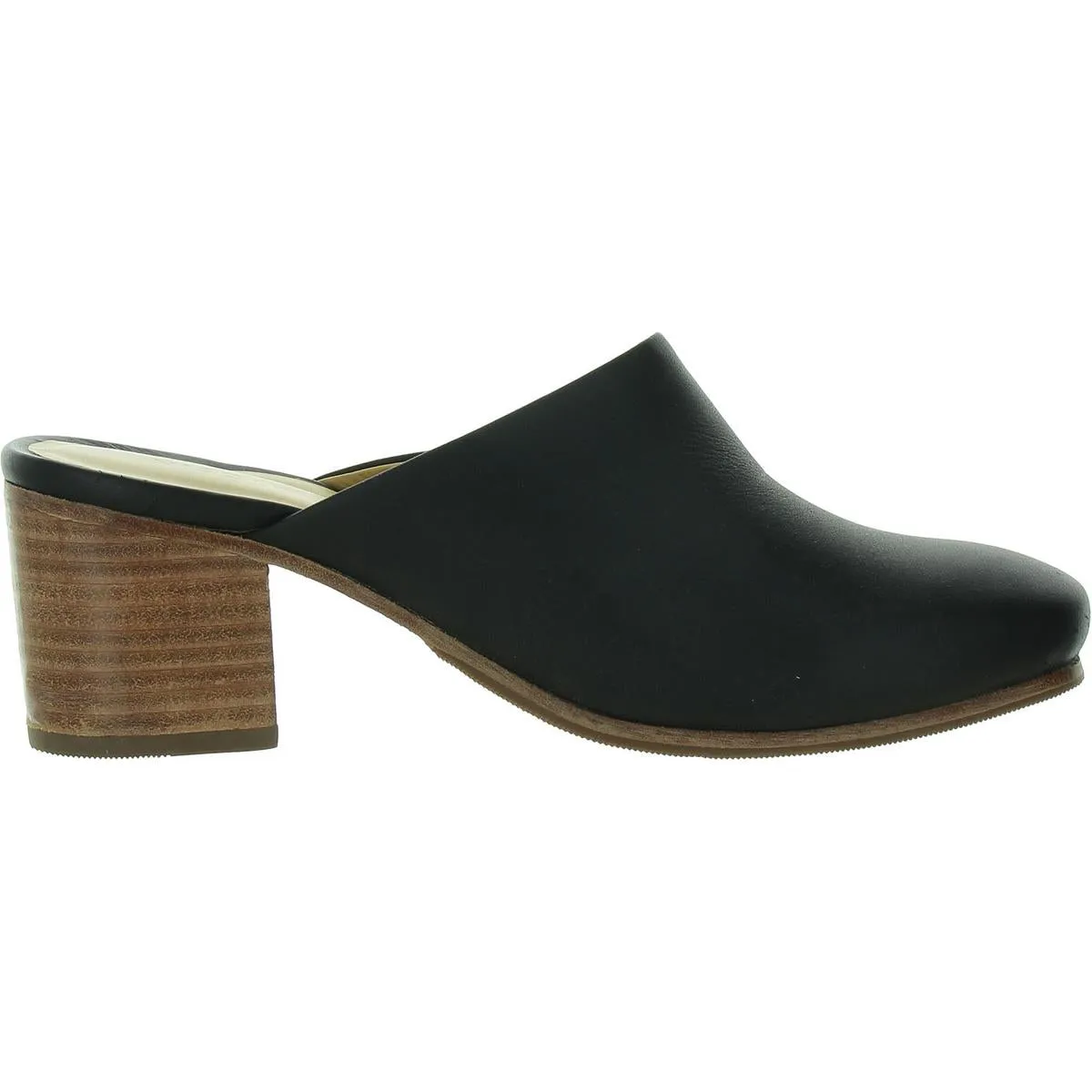 Womens Faux Leather Round toe Block Heels