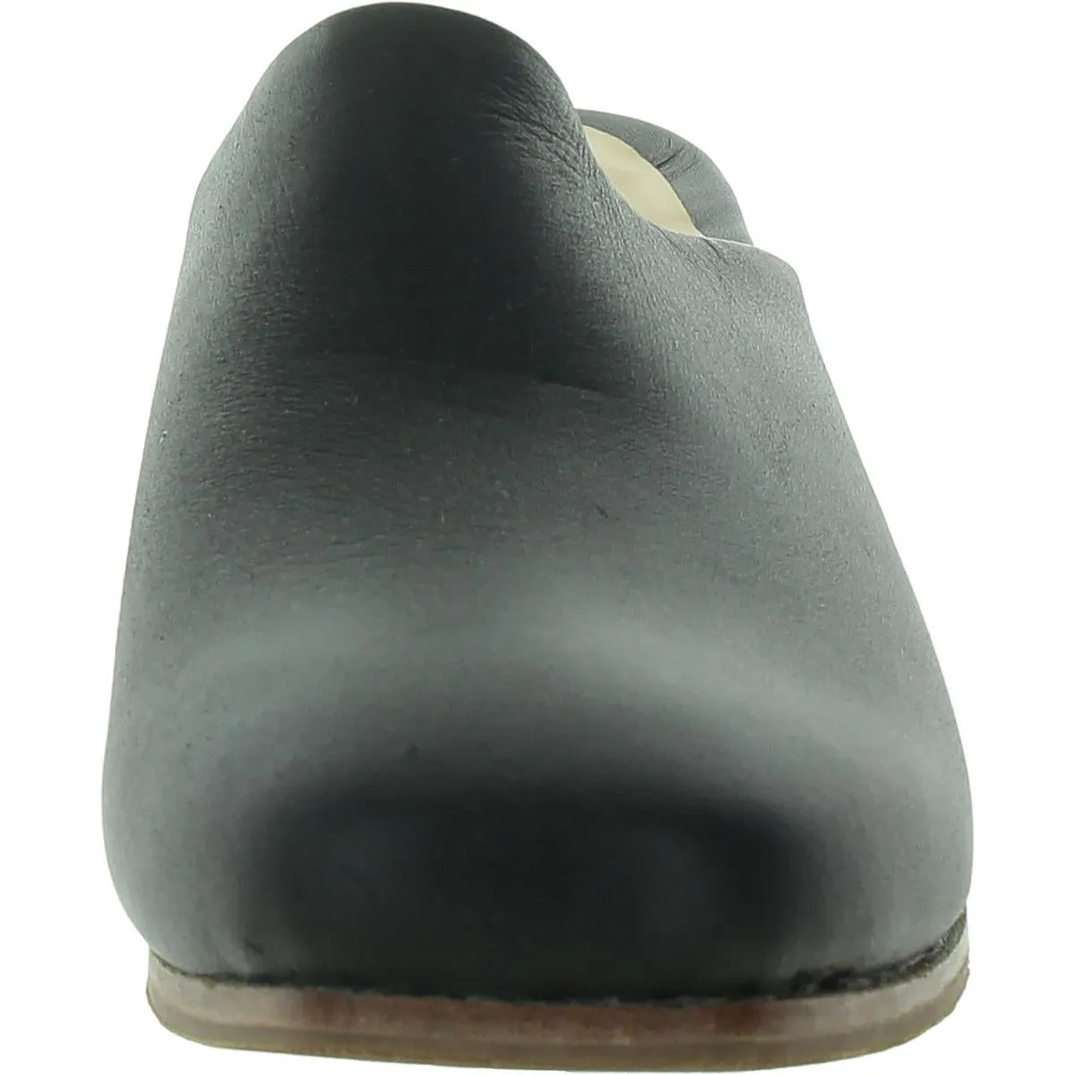 Womens Faux Leather Round toe Block Heels