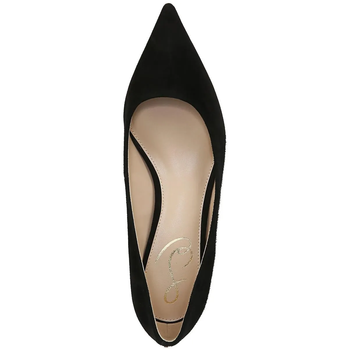 Womens Faux Leather Slip-On Kitten Heels