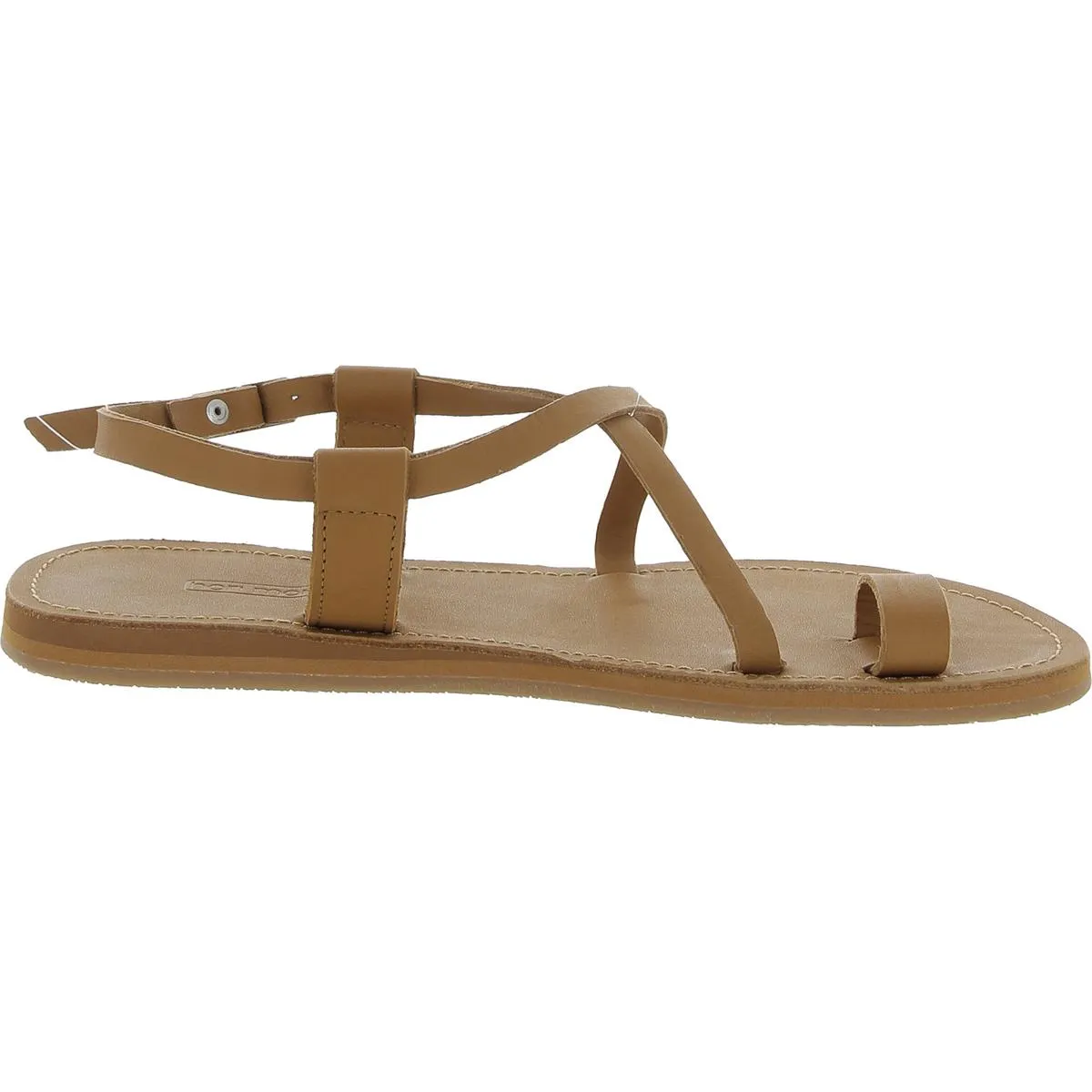 Womens Faux Leather Thong Slingback Sandals