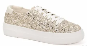 Women's Glaring Chunky Glitter Sneakers In Gold