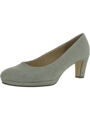 Womens Glitter Slip-On Pumps
