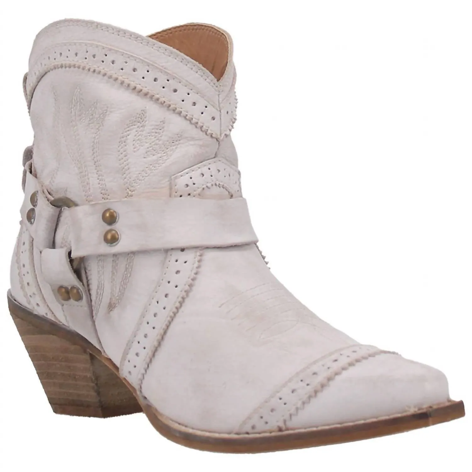 Women's Gummy Bear Short Western Cowboy Boot In Off White