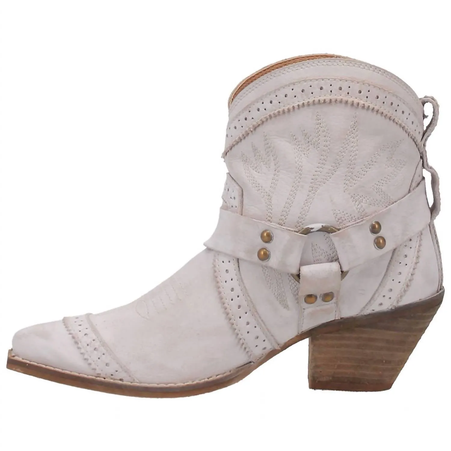 Women's Gummy Bear Short Western Cowboy Boot In Off White