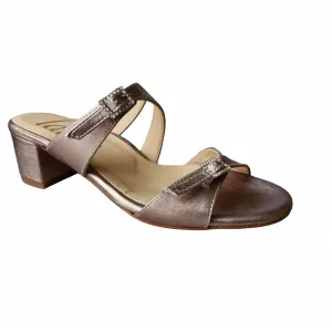 Women's Heeled Sandals In Bronze