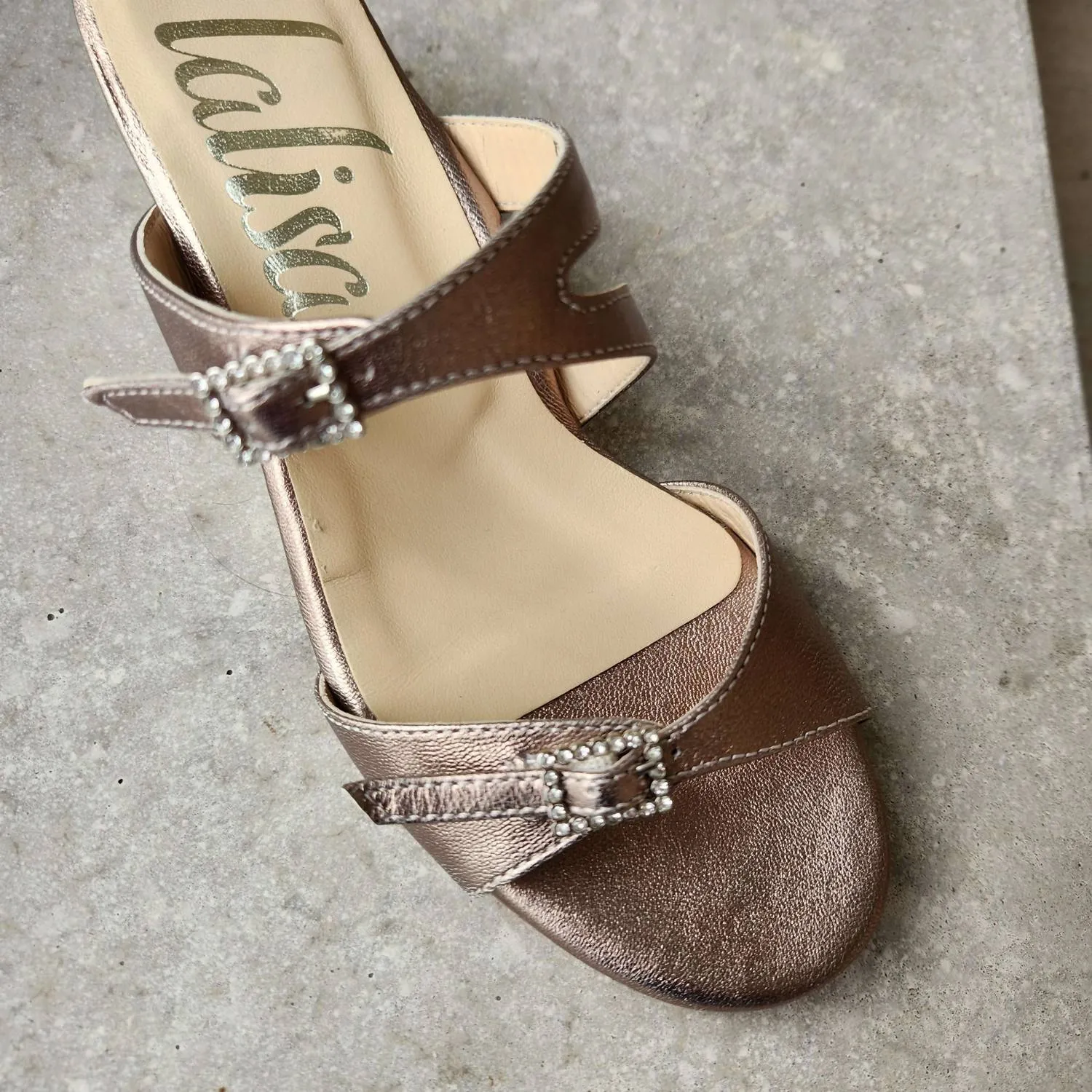 Women's Heeled Sandals In Bronze